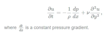 Navier-Stokes equation for this flow